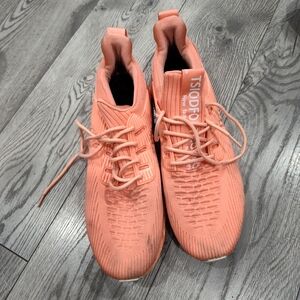 Bright Orange Lace-Up Sneakers